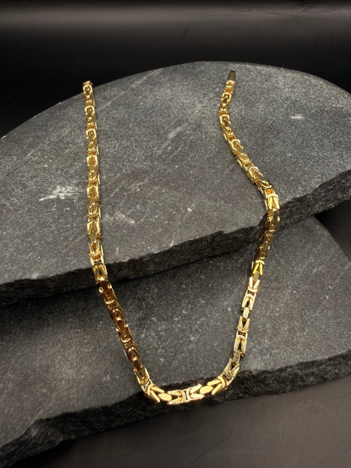 14k massieve koningsarmband, Sieraden, Tassen en Uiterlijk, Armbanden, Ophalen of Verzenden, Zo goed als nieuw, Goud
