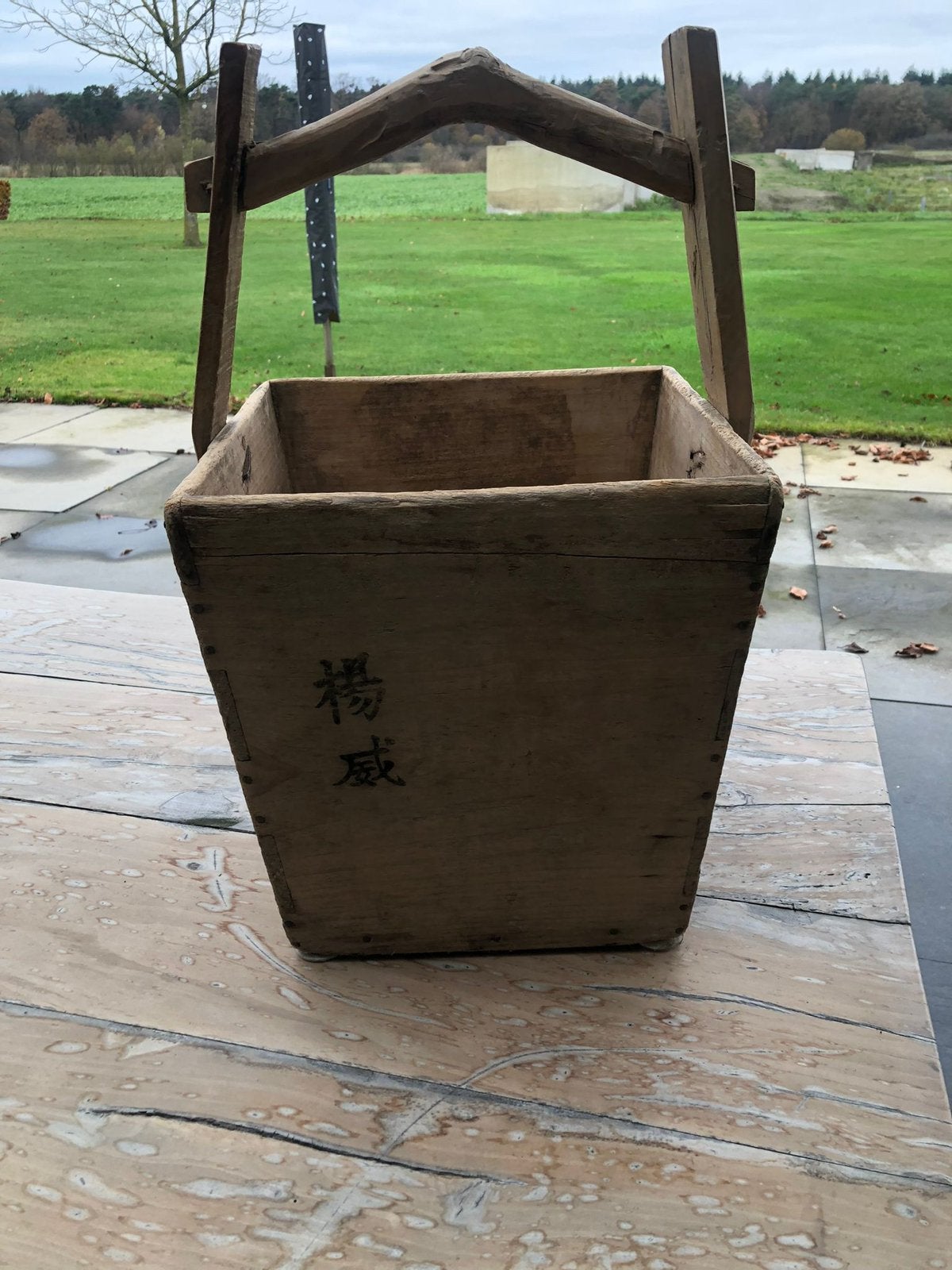 Authentieke antieke Chinese rijstbak / graanmaat, Ophalen