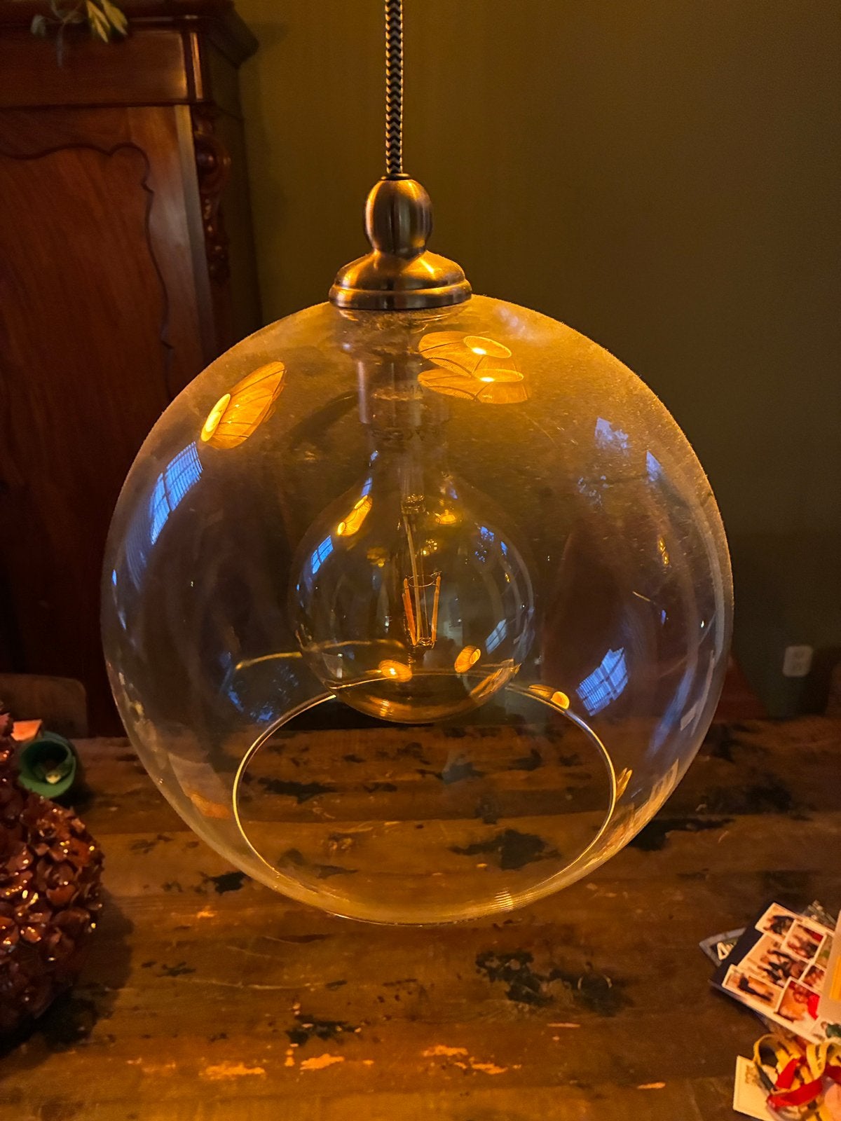 Glazen hanglamp ikea, Ophalen, Zo goed als nieuw