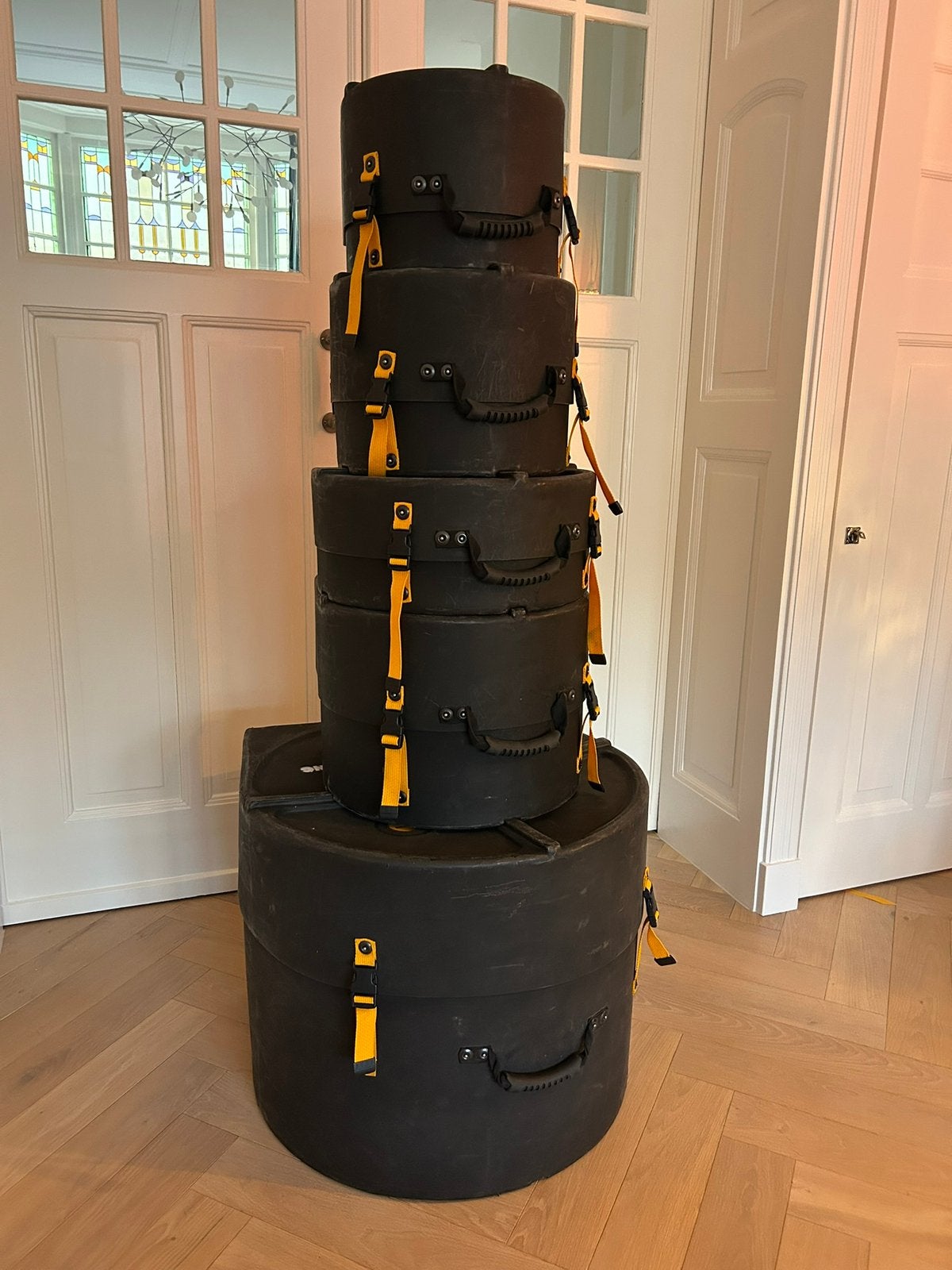 Hardcase drumkoffer set 5-delig – compleet, Ophalen, Gebruikt, Overige instrumenten
