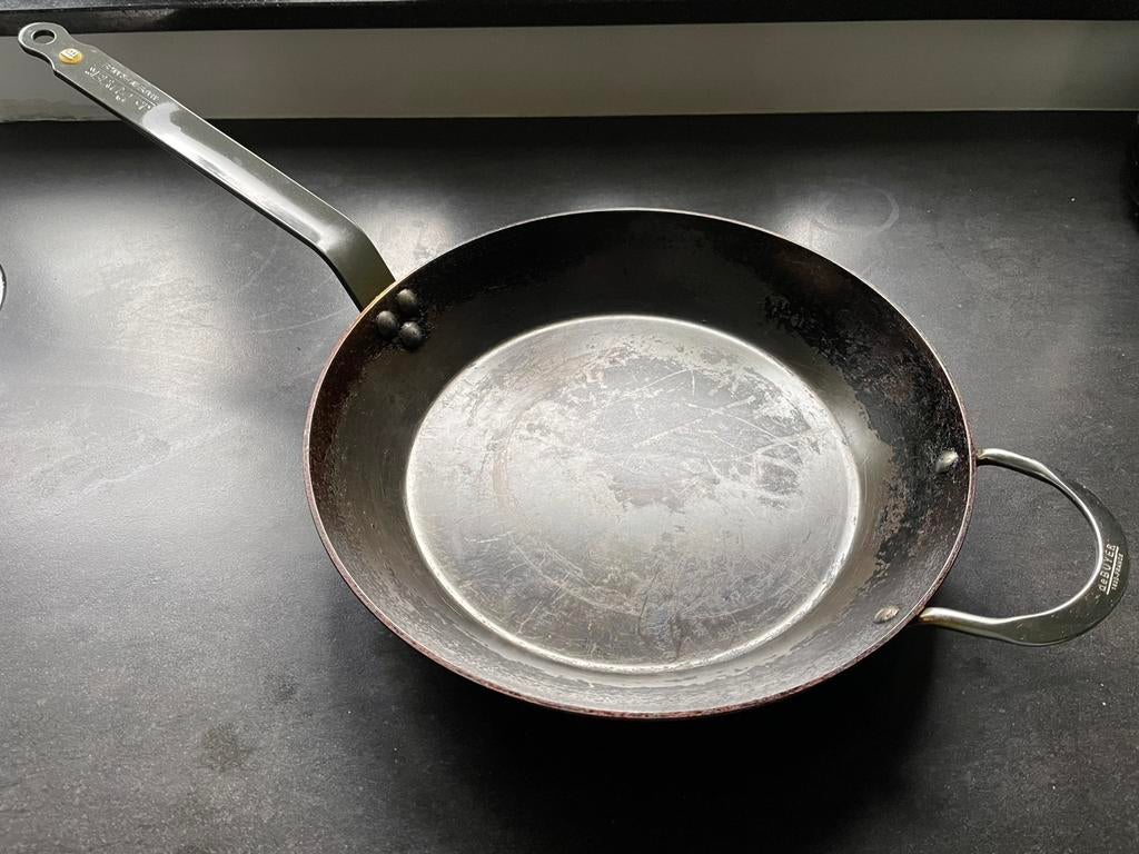 De Buyer Koekenpan Mineral B Element 32cm, Ophalen of Verzenden, Gebruikt, Rvs