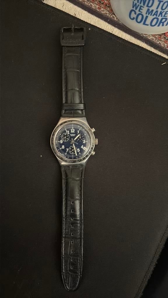 Swatch swiss origion AG 1996, Staal, Swatch, Ophalen of Verzenden, Leer