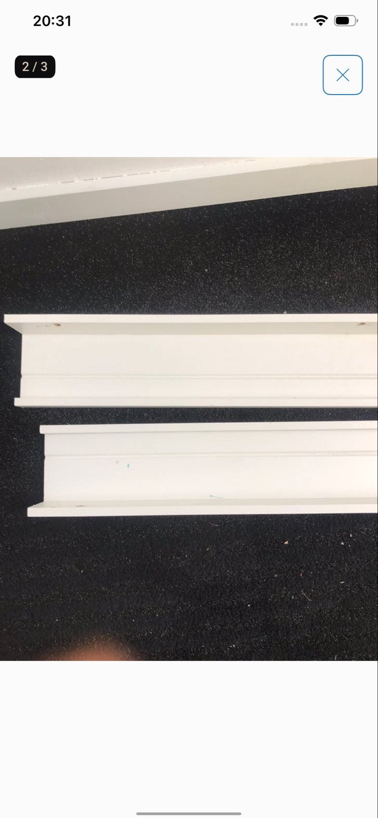 IKEA MOSSLANDA Planken - Wit (2 stuks), Ophalen of Verzenden, Gebruikt