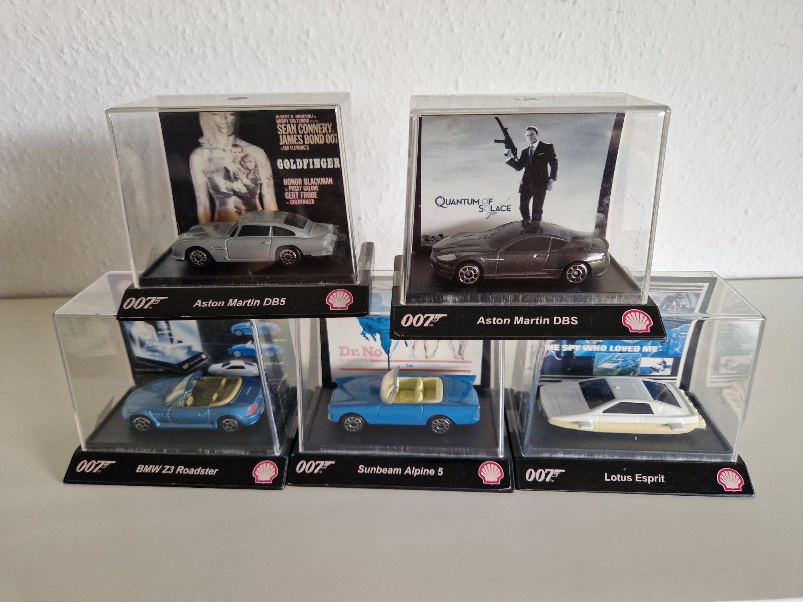 SHELL collectie van 5 James Bond 007 miniatuur auto's, Ophalen, Nieuw, Auto