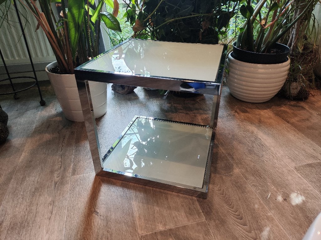 Iconische "G-Table" Bijzettafel – White & Chrome Design, Ophalen, Huis en Inrichting