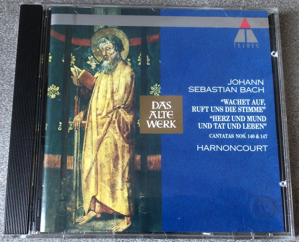 BACH - 2 CANTATAS "WACHET AUF../HERZ UND..- HARNONCOURT, Ophalen of Verzenden, Barok, Zo goed als nieuw, Overige typen