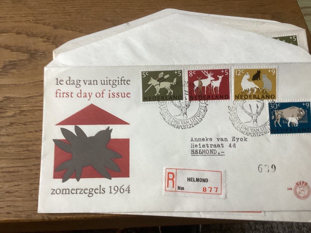 No2389 E63 Aangetekend Helmond Nederland jaargangen fdc, Postzegels en Munten, Postzegels | Eerstedagenveloppen, Ophalen, Beschreven