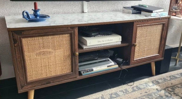 Tv meubel, Ophalen, Scandinavië, 100 tot 150 cm, Zo goed als nieuw
