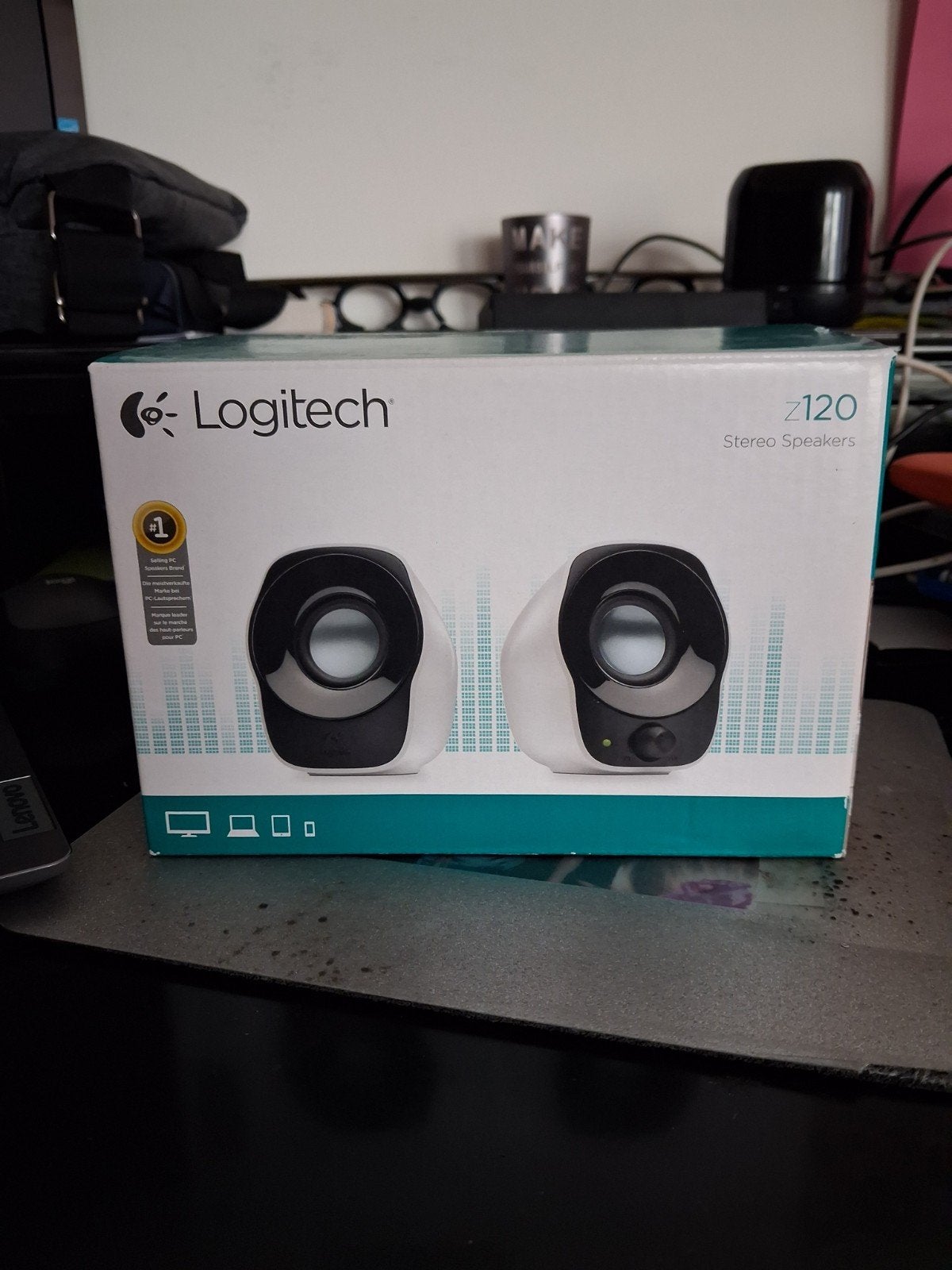 Logitech Z120 Stereo Speakers - USB-voeding. Wit, Computers en Software, Pc speakers, Zo goed als nieuw, Audiokanaal 2.0, Ophalen of Verzenden
