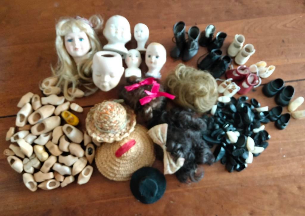 Poppen maken: porseleinen poppenkopjes, + andere accessoires, Ophalen of Verzenden, Gebruikt