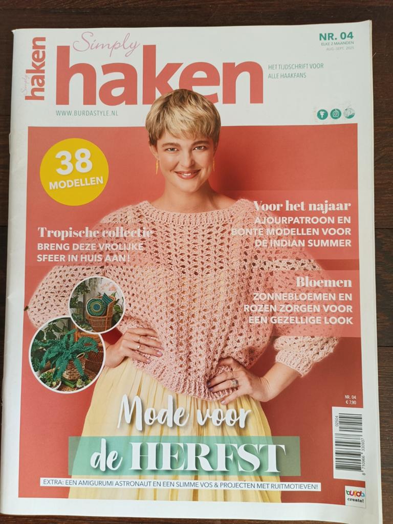 Simply Haken nr. 4 augustus september 2025, Breien en Haken, Burda, Ophalen of Verzenden, Zo goed als nieuw