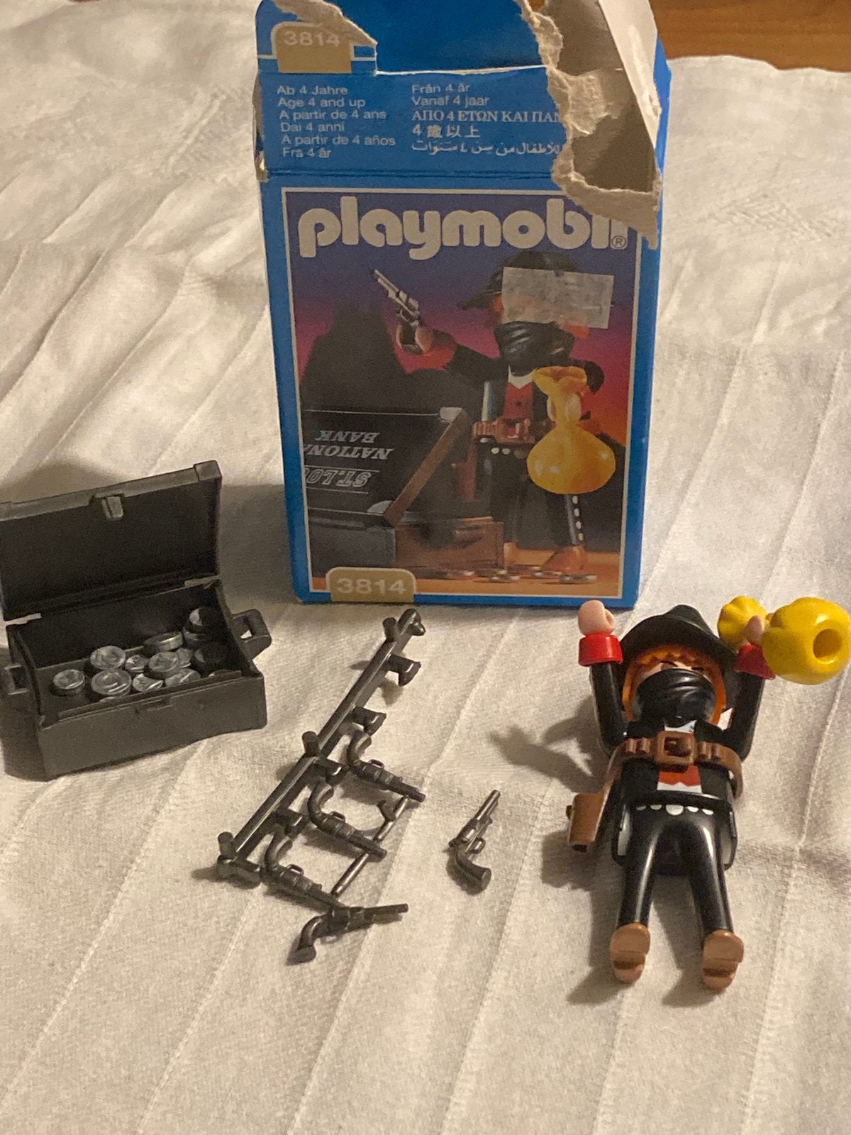 Playmobil Bandiet met doos - western nr. 3814, Ophalen of Verzenden, Zo goed als nieuw, Figuren