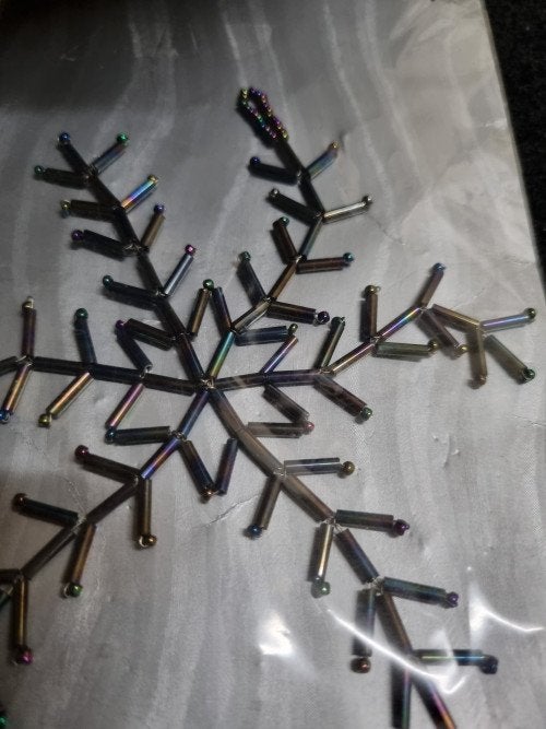 kettinghanger sneeuwvlok kralen [715], Ophalen of Verzenden, 'T Olde Gre-j, Info@toldegrej.nl, Endepoelstraat 20f Didam