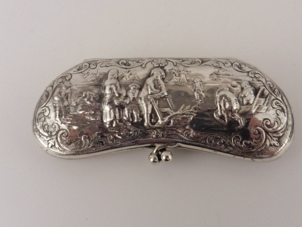 Zilveren brillenkoker                                    Z23, Ophalen of Verzenden, Zilver