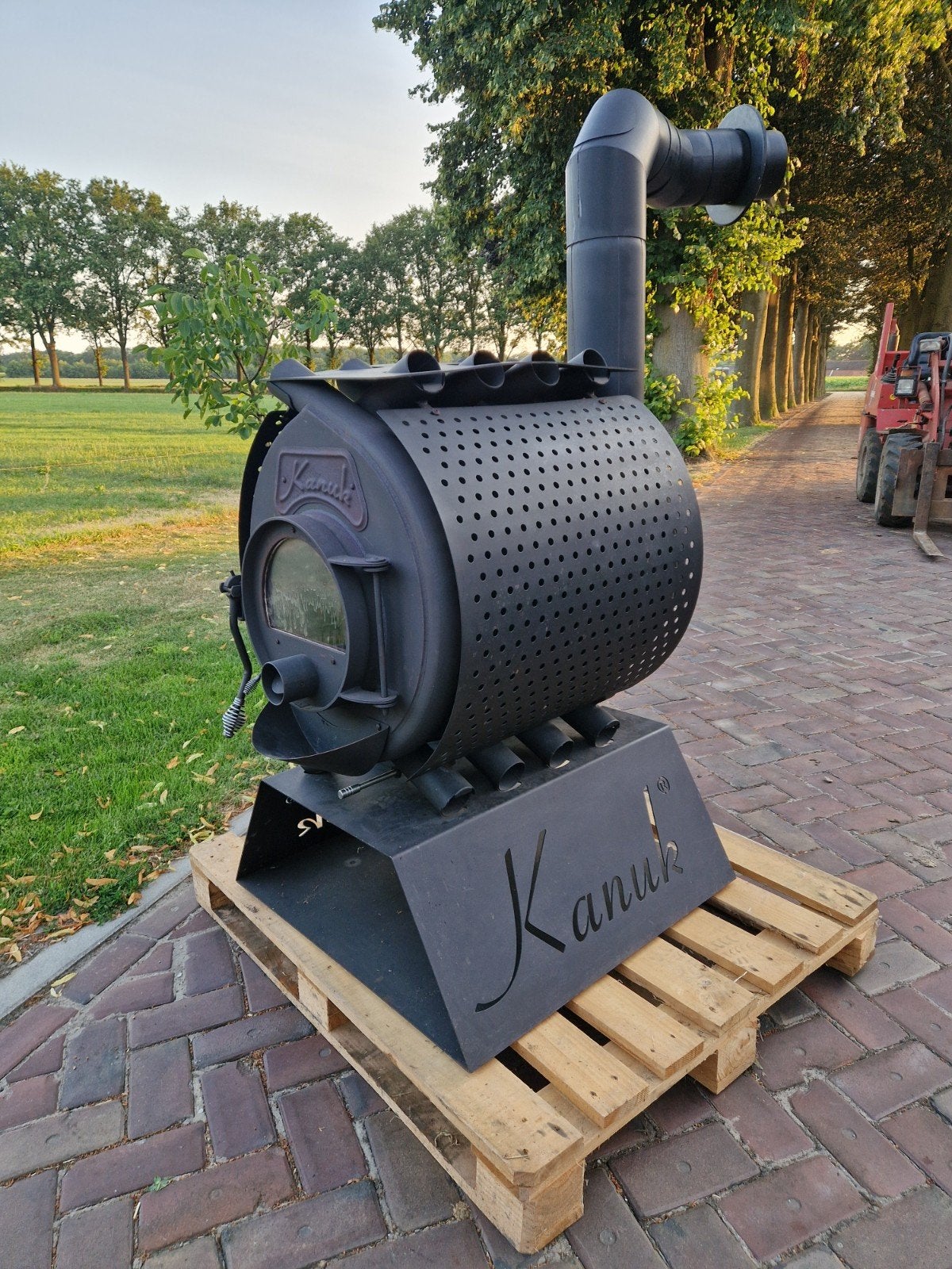 Kanuk 02 15,4 KW houtkachel, Huis en Inrichting, Kachels, Ophalen, Gebruikt, Houtkachel, Vrijstaand