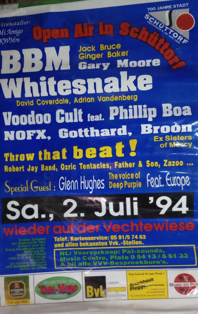 schuttorf poster, Ophalen of Verzenden, A1 t/m A3, Muziek, Rechthoekig Staand