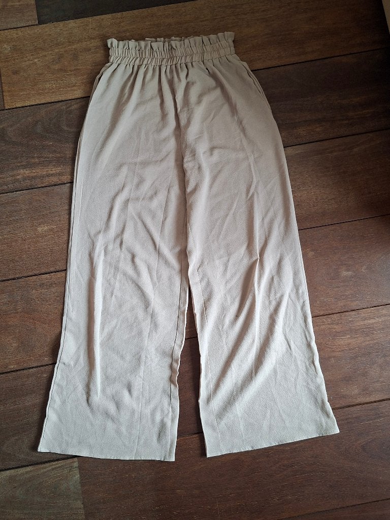 Broek, Beige, Ophalen of Verzenden, Maat 36 (S), Lang