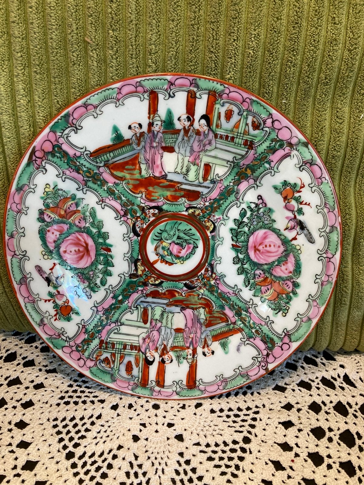 Chinees bord Famille Rose (300426h), Ophalen of Verzenden