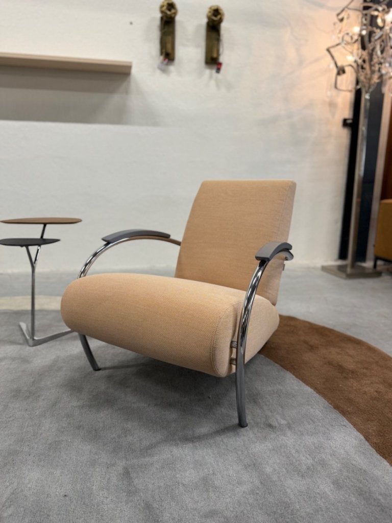 Nieuw Gelderland 5470 Lotus Fauteuil steelcut trio stof, Huis en Inrichting, Hout, Nieuw, Ophalen of Verzenden, Info@gelderlanddesign.com