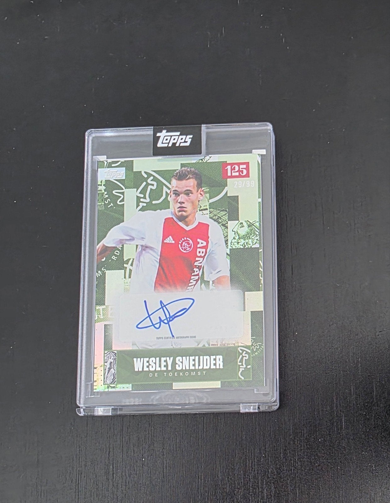 Wesley Sneijder Topps Ajax 125 Anniversary, Ophalen of Verzenden, Zo goed als nieuw, Ajax, Poster, Plaatje of Sticker