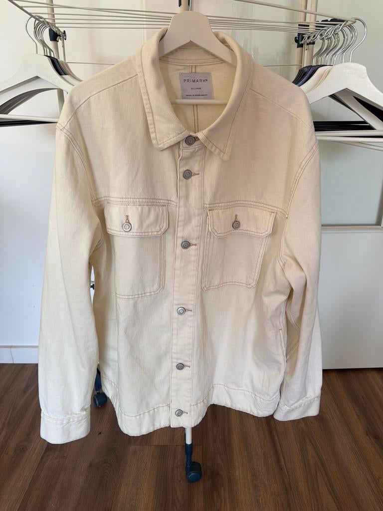 Primark Spijkervest Gebroken Wit 2XL, Ophalen, Zo goed als nieuw, Overige maten, Wit