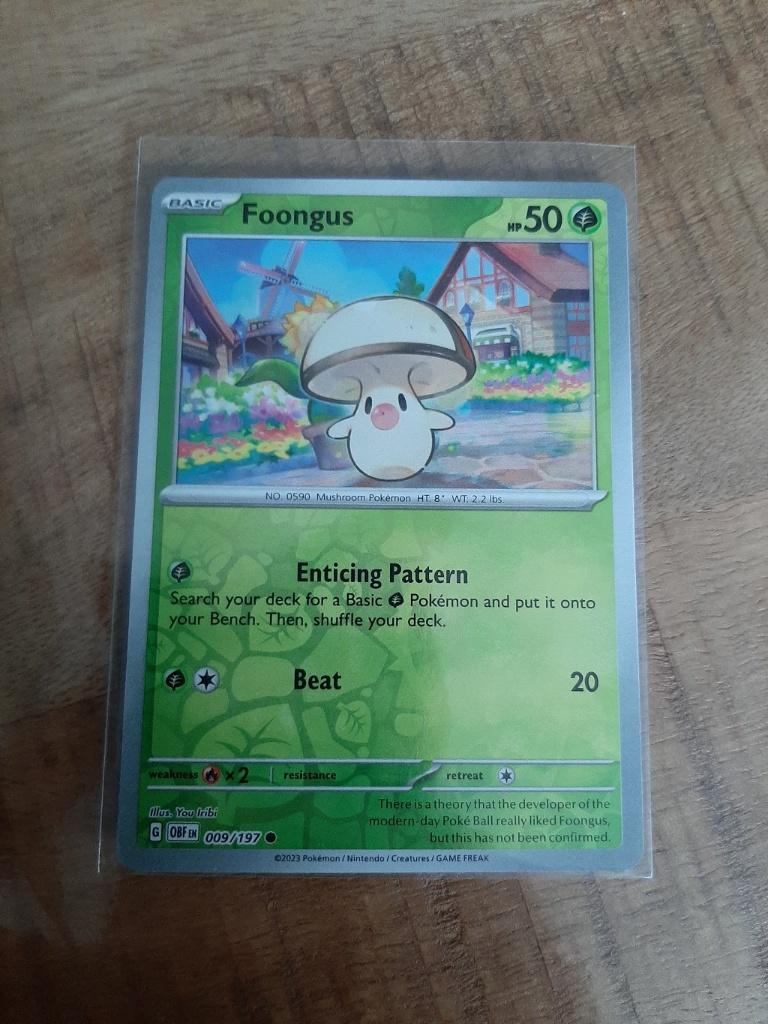 Foongus #9, Reverse Holo, Pokemon Obsidian Flames, Ophalen of Verzenden, Nieuw, Losse kaart