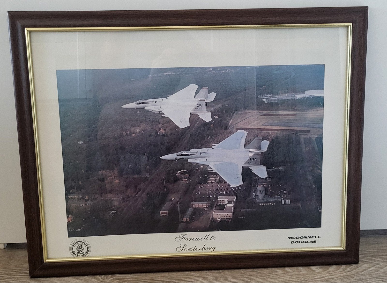 32nd Fighter Squadron afscheidsposter + lijst, Ophalen, Zo goed als nieuw, Kaart, Foto of Prent