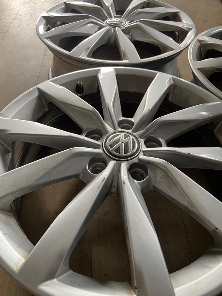 4 x nette vw 17 inch aluminium, steek 5x 112. naaf 57.1, Auto-onderdelen, Ophalen, Gebruikt, Velg(en), 17 inch