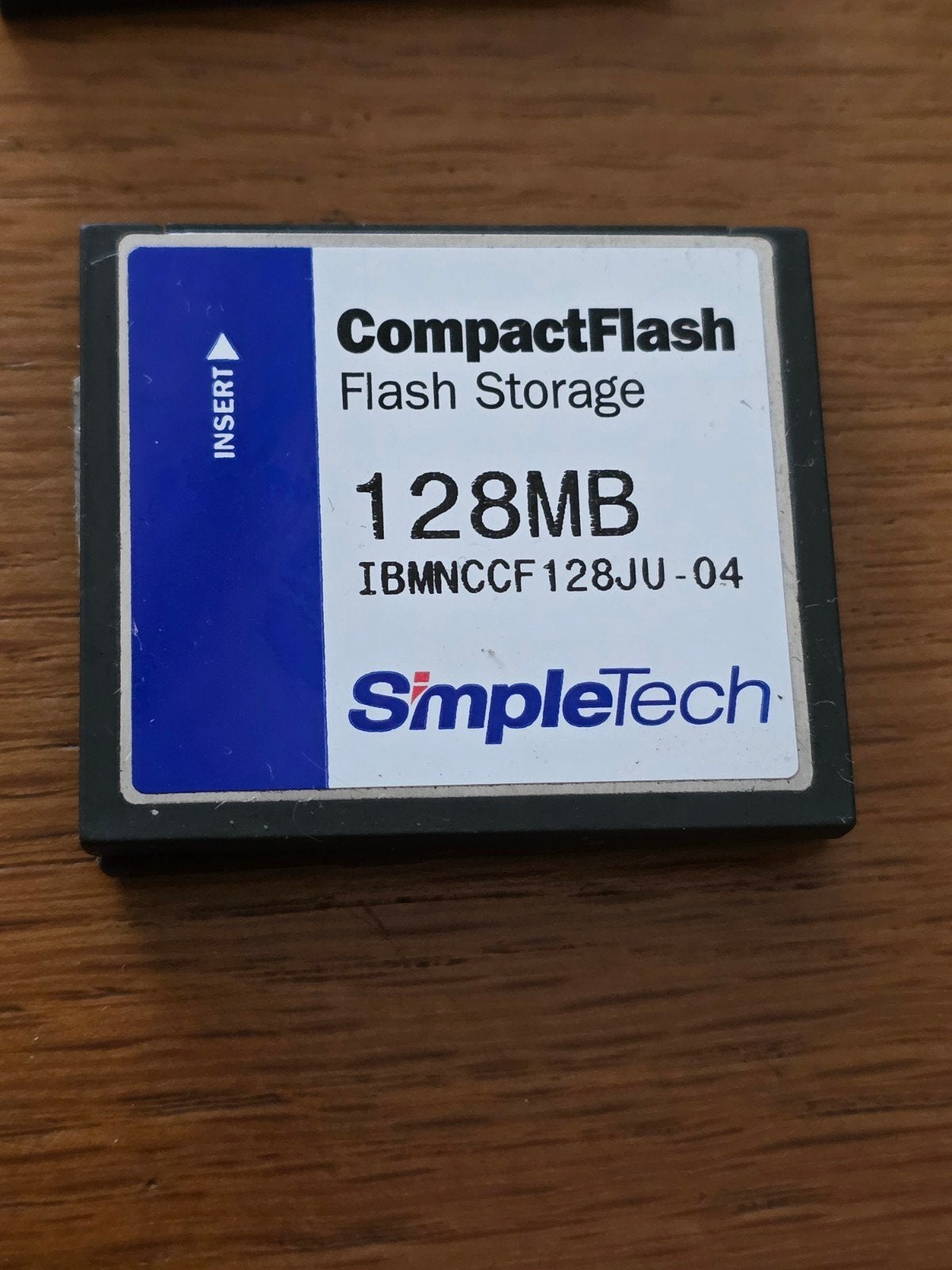 SimpleTech CompactFlash 128MB Geheugenkaart, Gebruikt, Minder dan 2 GB, SimpleTech, Ophalen of Verzenden