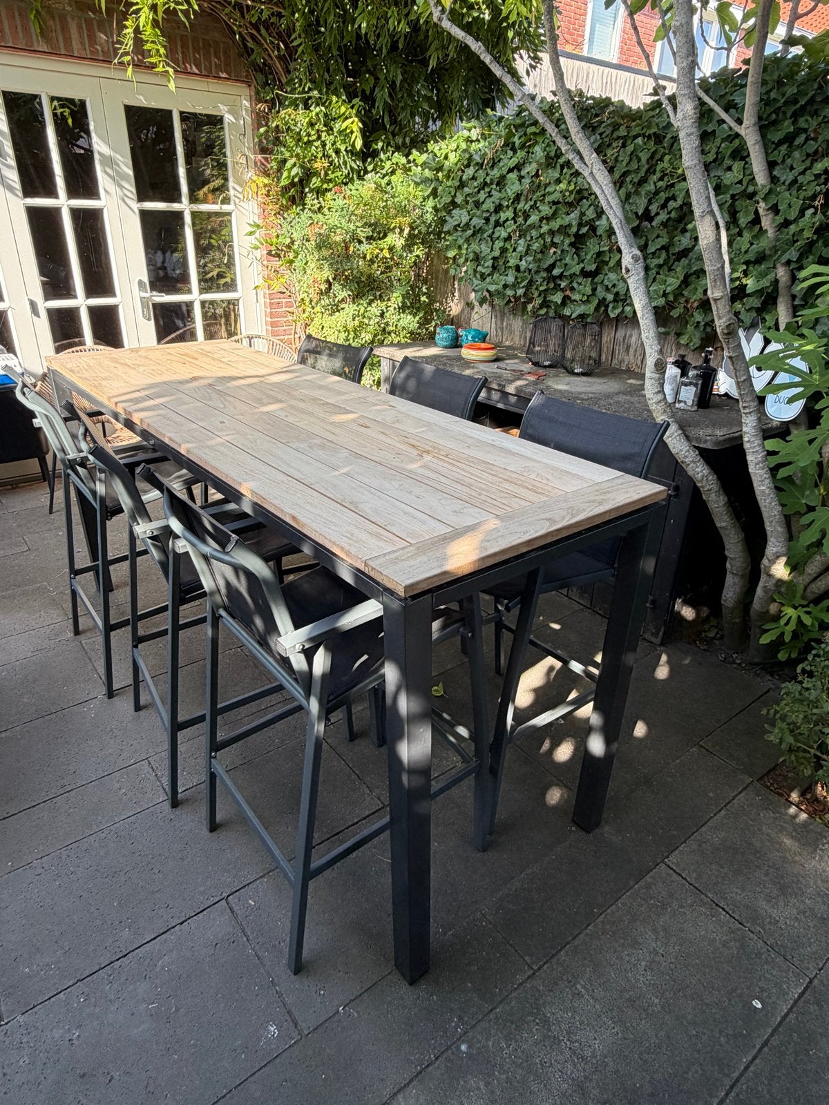 Mooie tuinset 225x75x105 cm, Ophalen, Eettafel, 6 zitplaatsen, Aluminium