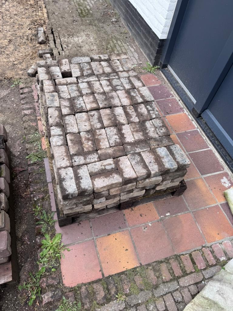 Waaltjes +- 50m2, Tuin en Terras, Tegels en Klinkers, Ophalen, Gebruikt, Overige typen, 10 m² of meer