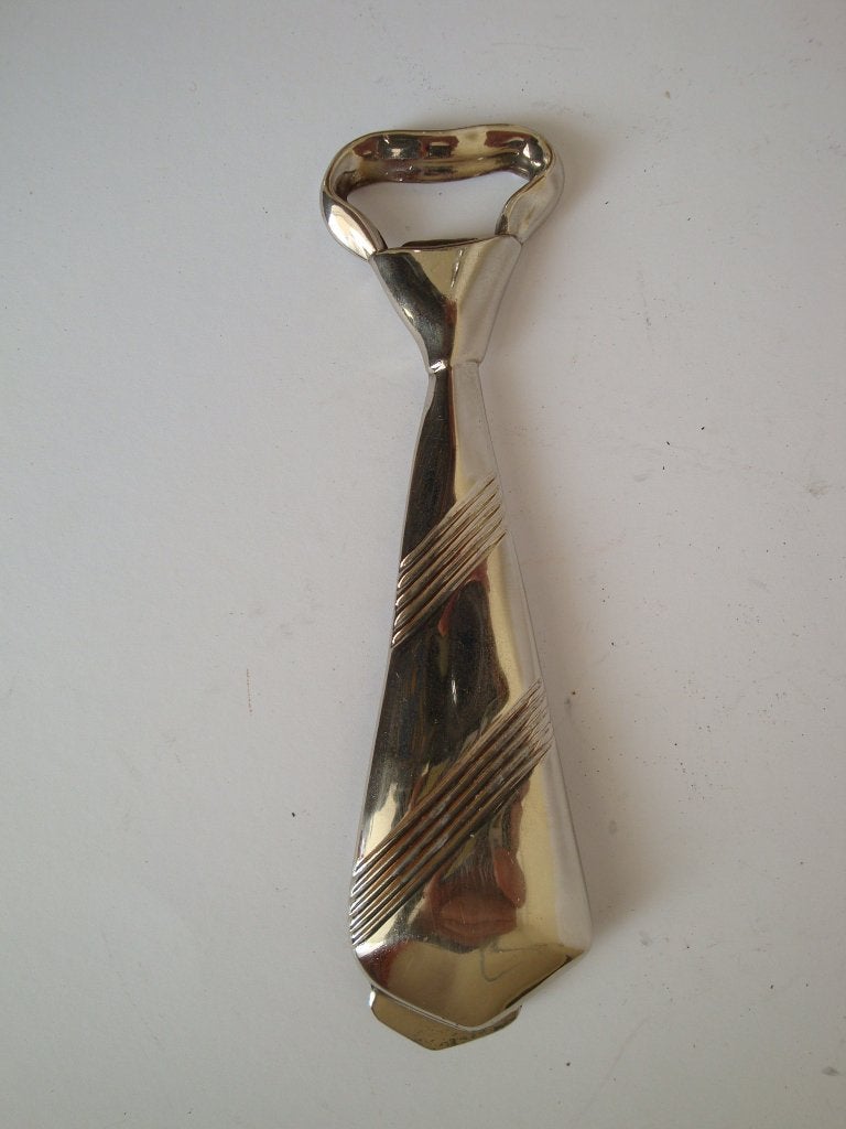 Verzilverde? vintage opener draaidop stropdas 16 cm, Ophalen of Verzenden, Huis en Inrichting