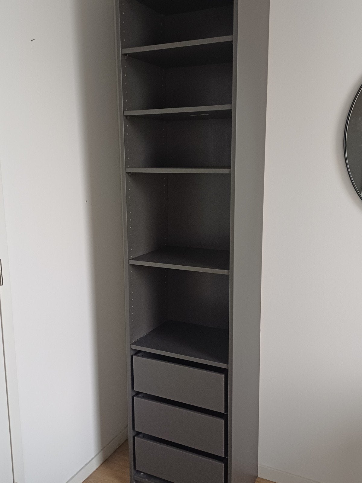 Grijze Pax kledingkast Ikea, Ophalen, Zo goed als nieuw, 50 tot 75 cm, 200 cm of meer