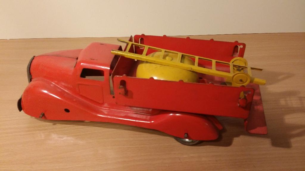 Antieke brandweerauto model Marx jaren 40, Antiek en Kunst, Ophalen of Verzenden