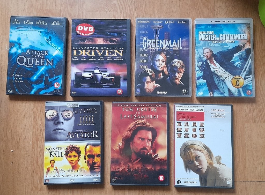 Attack, driven, greenmail, Master commander,Dogville etc, Alle leeftijden, Ophalen of Verzenden, Zo goed als nieuw, Actie