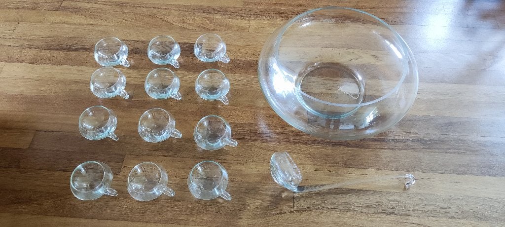 Punch bowl set, Ophalen, Gebruikt, Overige typen, Vintage
