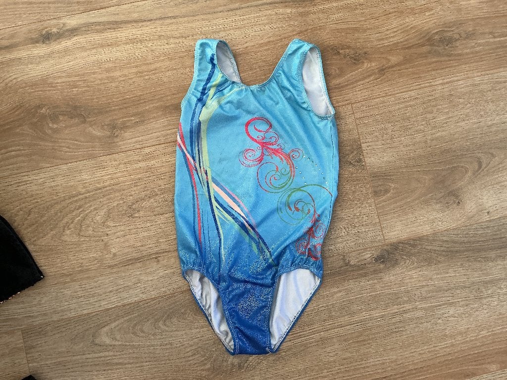 Turnpakje, Sport en Fitness, Turnen, Ophalen, Blauw, Nieuw, Kindermaat 122 t/m 140
