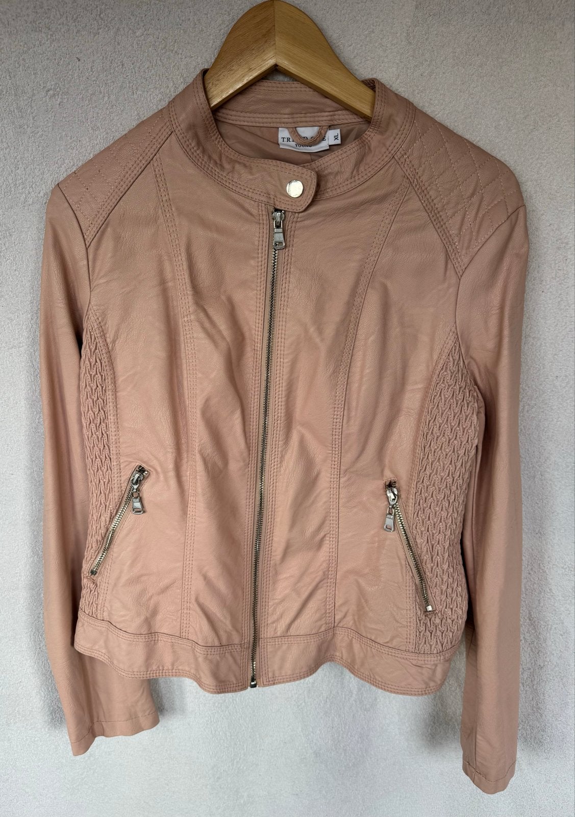 Nep leren jasje Trend One - Maat L/XL - Gedragen, Ophalen of Verzenden, Gedragen, Maat 42/44 (L), Roze