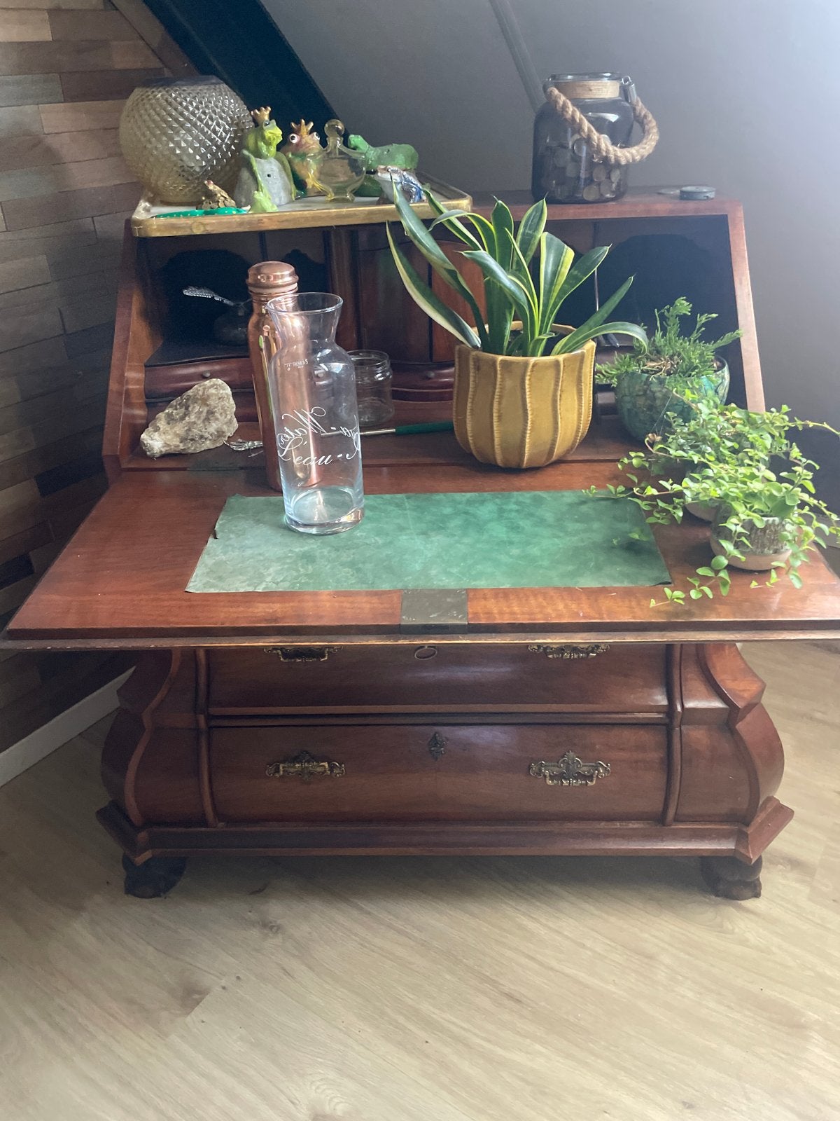 Antiek Biedermeier Buro met Geheime Vakjes en Originele Sleu, Ophalen