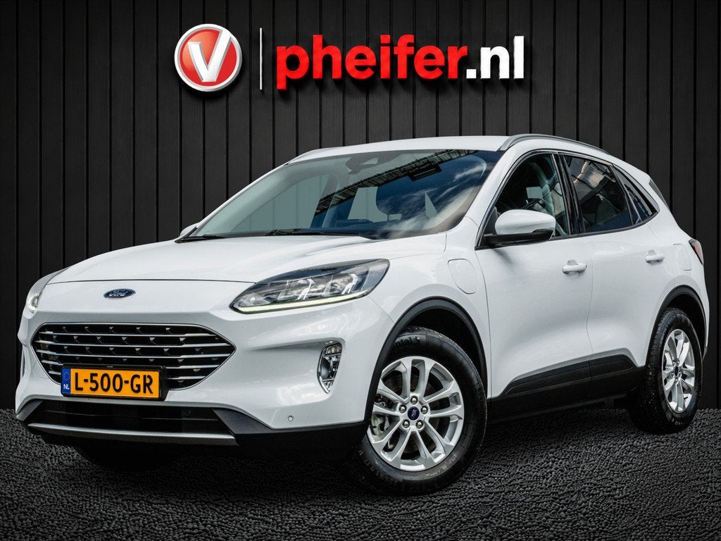 Ford Kuga 2.5 PHEV 225pk Titanium Full map navigatie/ Camera, Gebruikt, 4 cilinders, Met garantie (alle), Wit