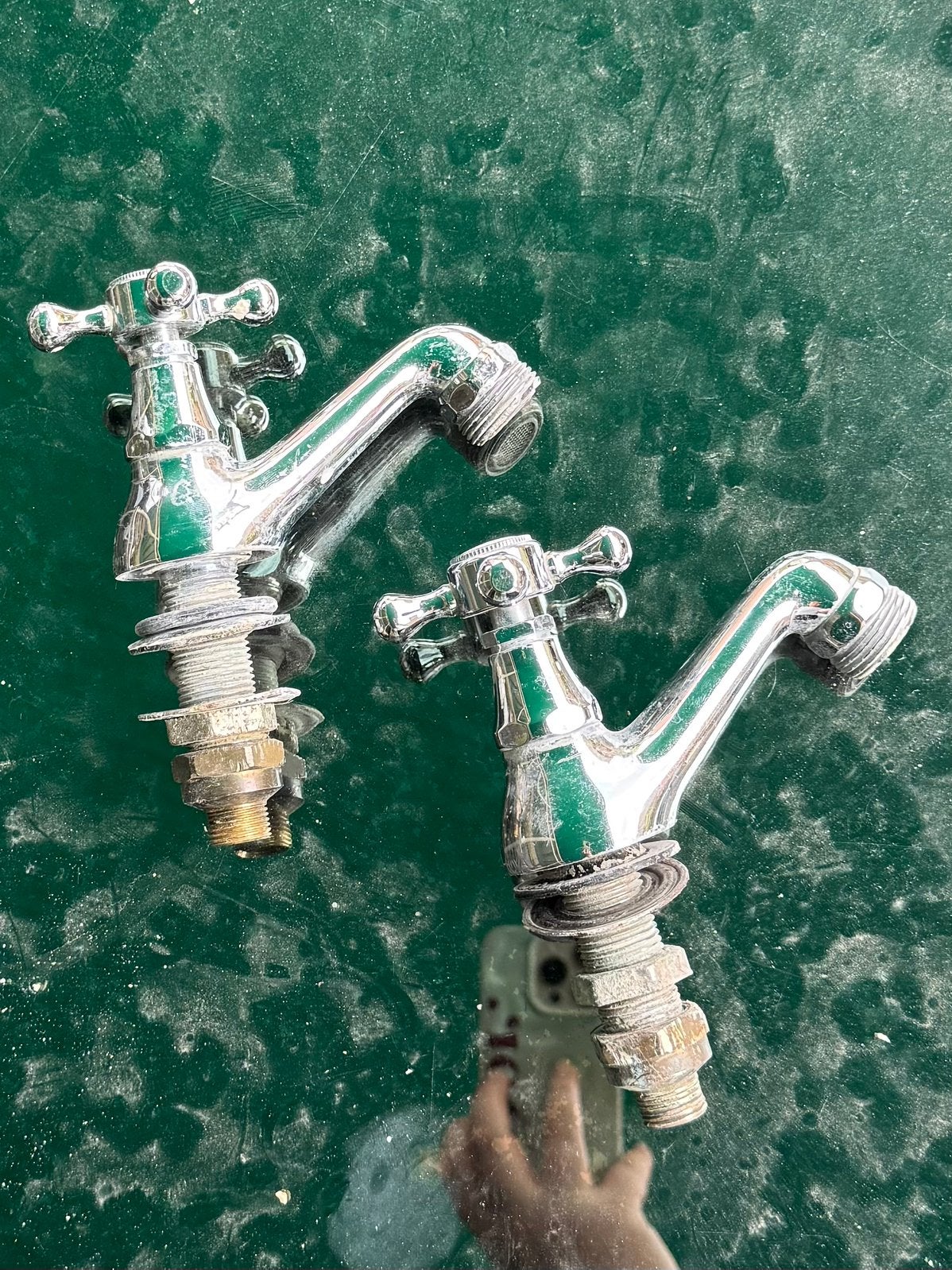 Vintage/chromen kranen – set van 3, Witgoed en Apparatuur, Thuistaps, Ophalen, Gebruikt, Overige merken