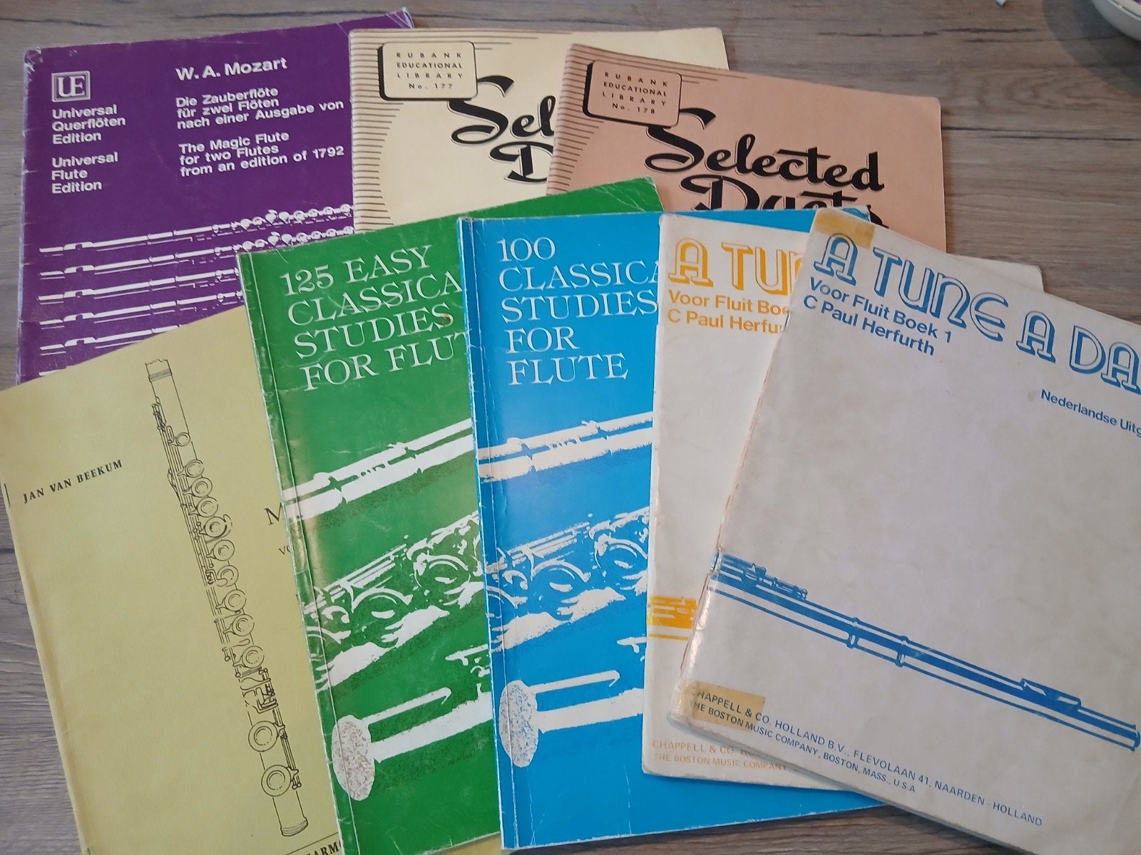 diverse boeken voor dwarsfluit, Muziek en Instrumenten, Gebruikt, Klassiek, Les of Cursus, Dwarsfluit of Piccolo
