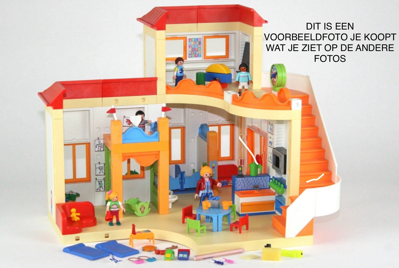 Playmobil School/Kinderdagverblijf En Bus, Ophalen, Gebruikt