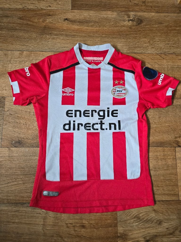 PSV Thuisshirt Junior Energie Direct - Maat 134, Maat XS of kleiner, Ophalen of Verzenden, Gebruikt, Shirt
