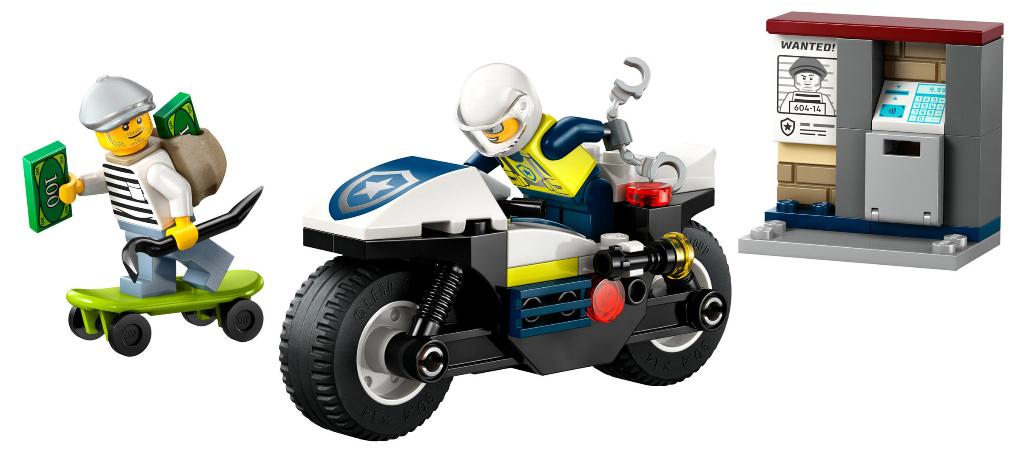 LEGO City 60455 Achtervolging op Politiemotor 65 delig, Ophalen of Verzenden, Nieuw, Complete set, Lego
