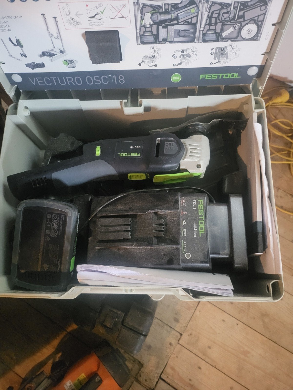 Festool Vecturo OSC 18 Accu-Oscillator - Zo goed als nieuw, Ophalen, Variabele snelheid, Overige typen, Zo goed als nieuw
