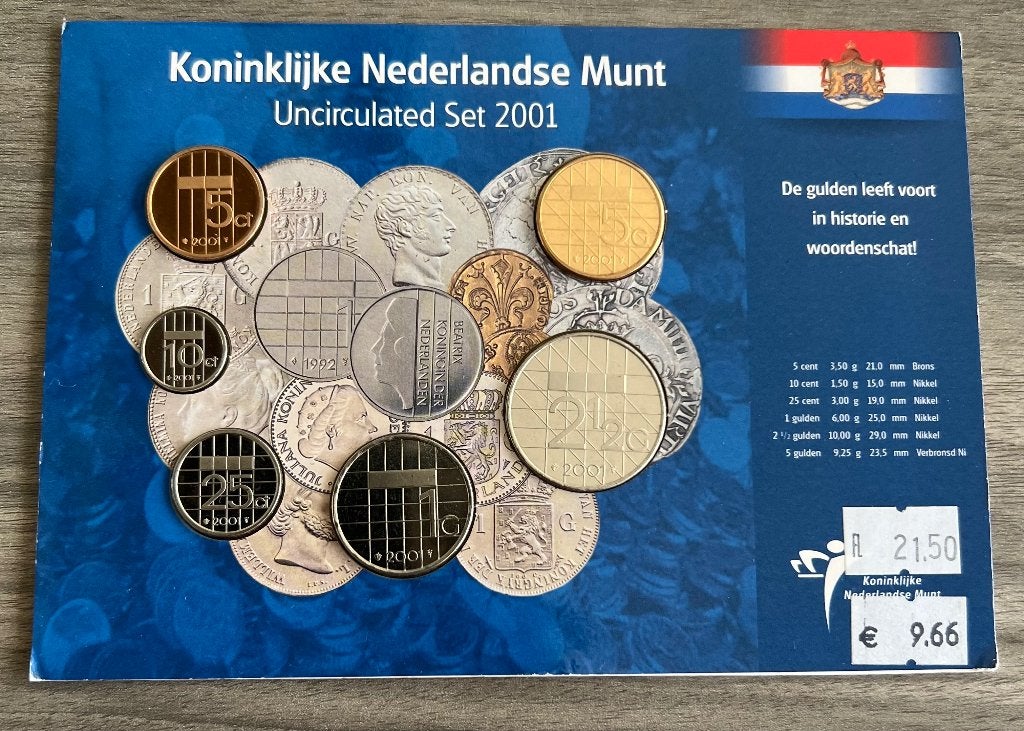 Gulden setje 2001, Ophalen of Verzenden, Koningin Beatrix