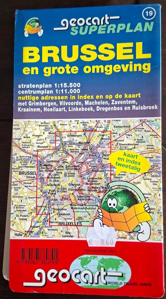 Geocart 19 - Brussel en omgeving, 2000 tot heden, Ophalen of Verzenden, Nederland, Landkaart