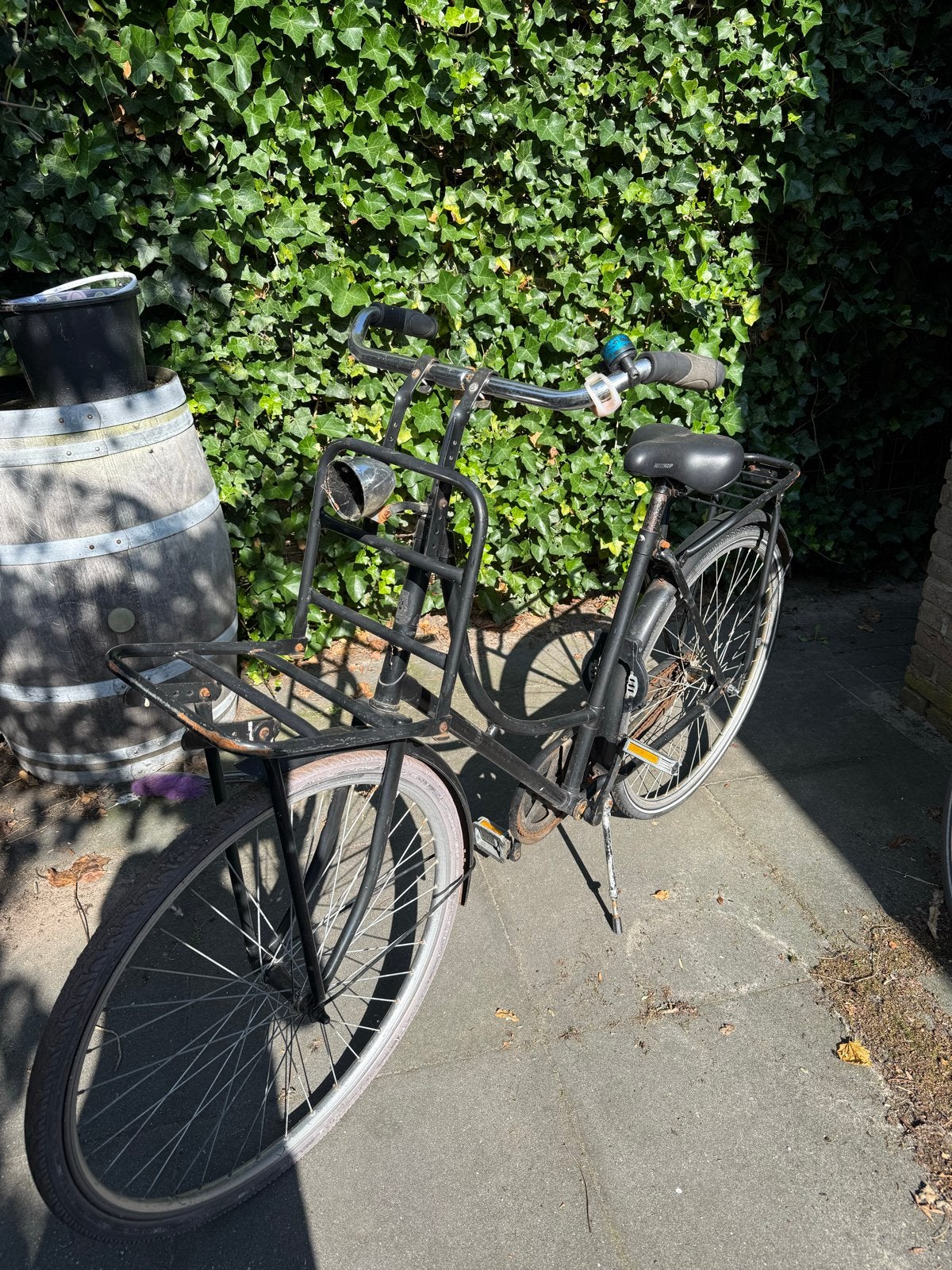Stevige transportfiets met voordrager - Gebruikt, Overige merken, Terugtraprem, Versnellingen, Ophalen of Verzenden