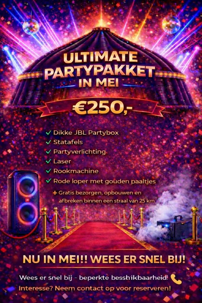 Opblaasbare disco - ultimate partypakket, Ophalen of Verzenden